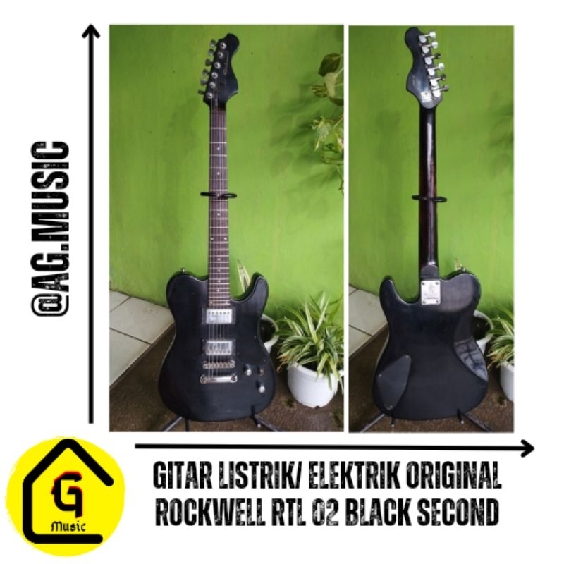 GITAR LISTRIK / ELEKTRIK ORIGINAL ROCKWELL RTL 02 BLACK SECOND