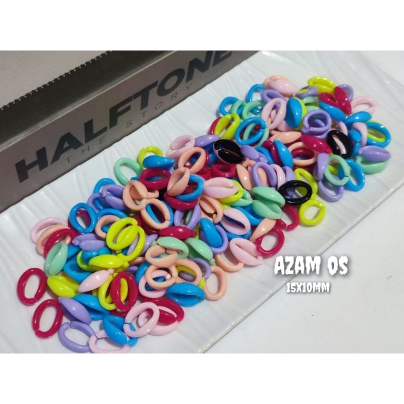 Manik/mote rantai gembul 15×10mm