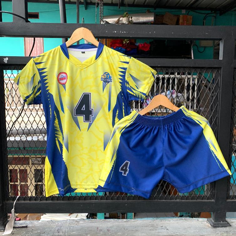 Jersey Voli Cewek Stelan Kaos Voli Atasan Fullprint