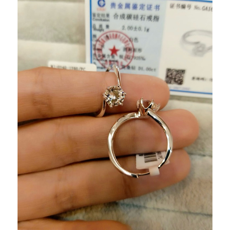 Cincin S925 Berlian Moissanite