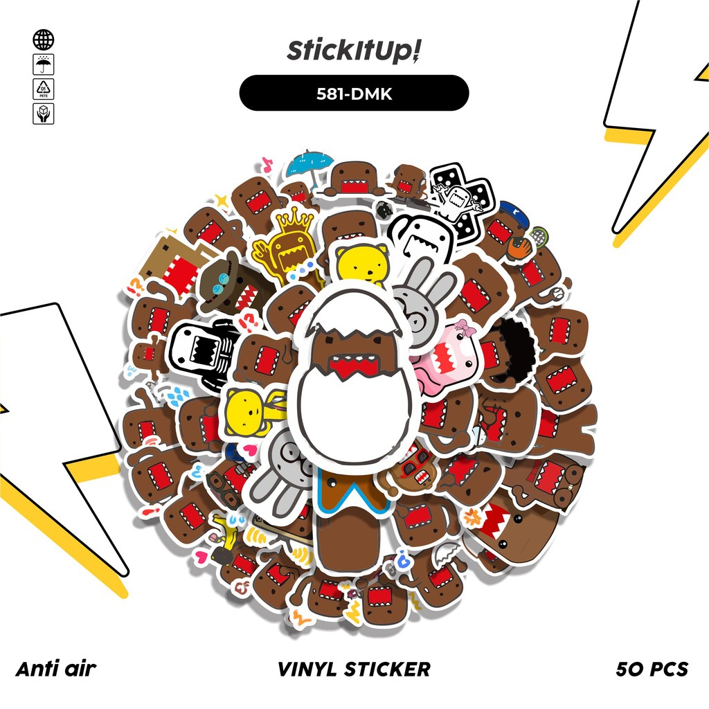 

COD50 Pcs Stiker Domo Kun Lucu Anti Air Untuk Dekorasi Notebook Sepeda Skateboard Handphone DIY