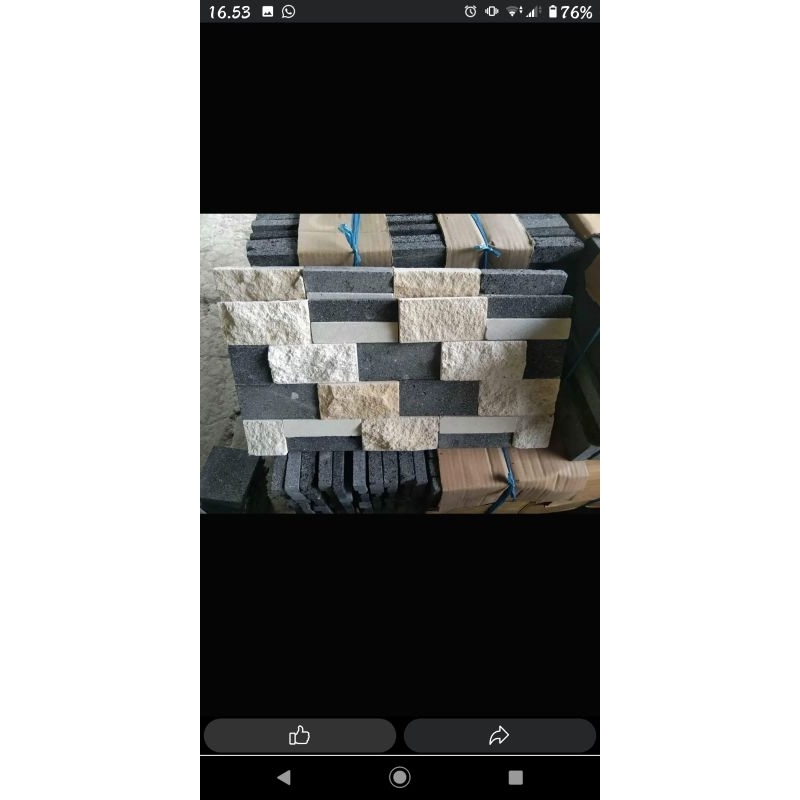 batu alam dinding jenis mozaik