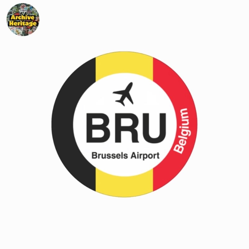 

sticker Brussels airport belgium stiker