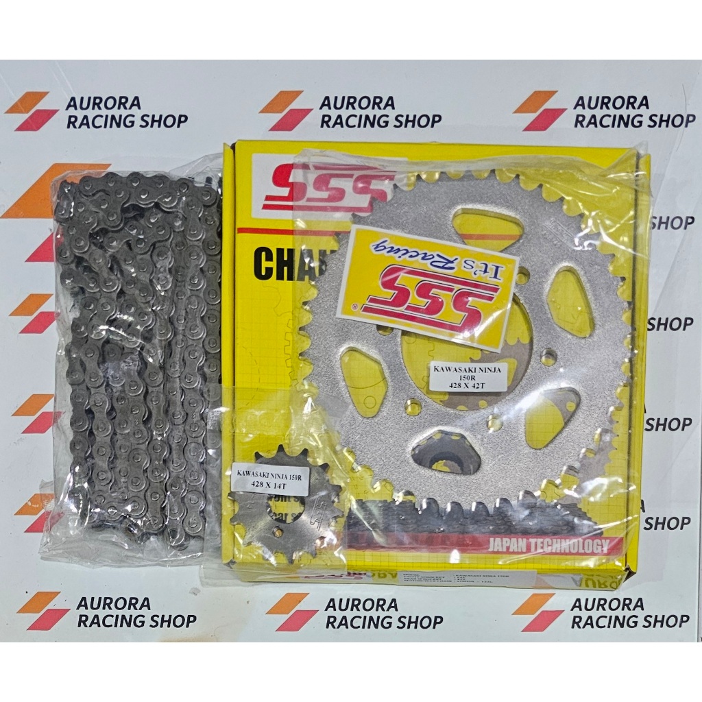 GEAR SET SSS KAWASAKI NINJA 150 R  - SSS CHAIN KIT 428 14T / 42T - 122L