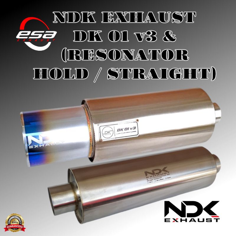 Knalpot Mobil Racing NDK Exhaust type DK 01 V3 & RESONATOR HOLD / STRAIGHT
