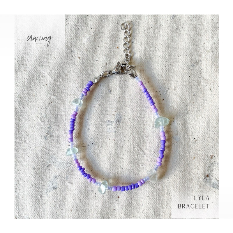 LYLA Bracelet - Fluorite Crystal Gelang Kristal Beads