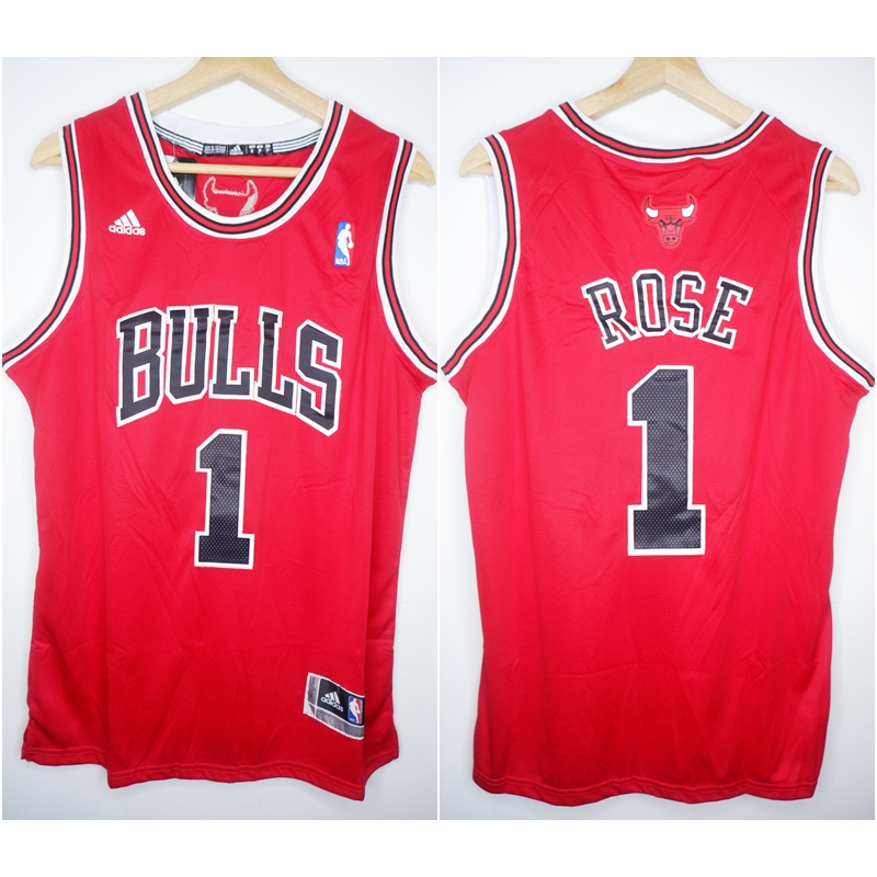 JERSEY BASKET NBA BULLS #1 DERRICK ROSE MERAH 2011/12