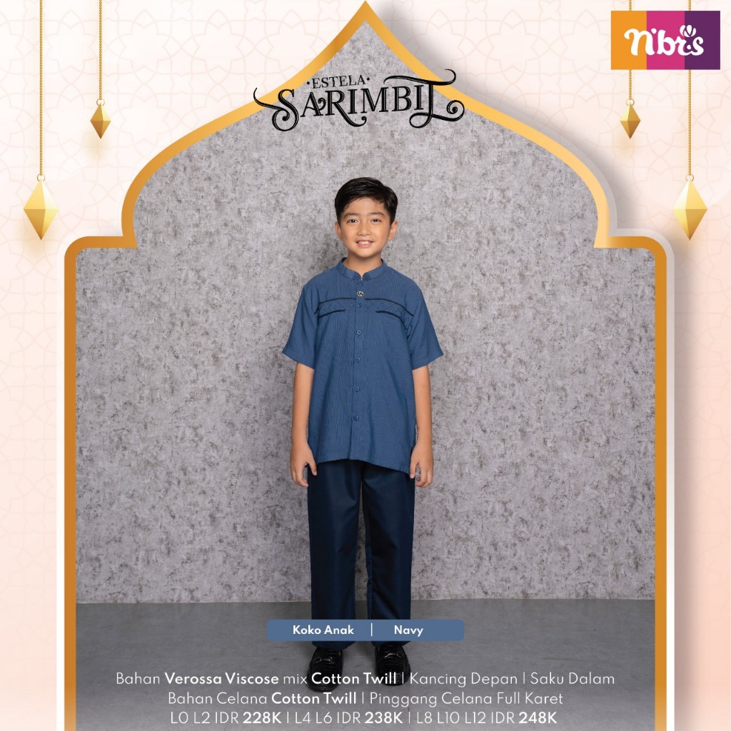 Nibras Sarimbit Estela Navy Terbaru