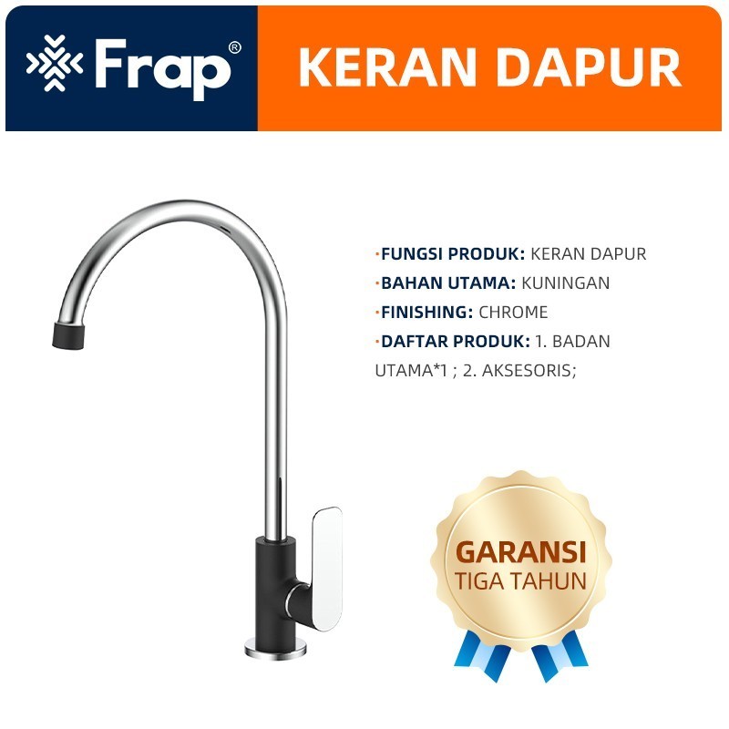 FRAP IF4102-6 Kran air Keran wastafel Keran Dapur Hitam Sink Tap