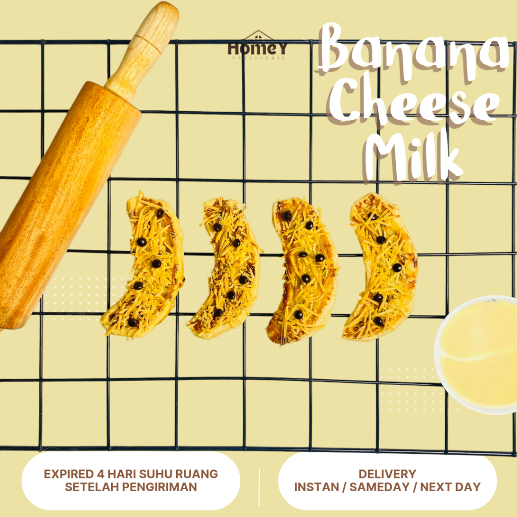 

Homey Patisserie - Banana Cheese Milk Isi 10 Pcs