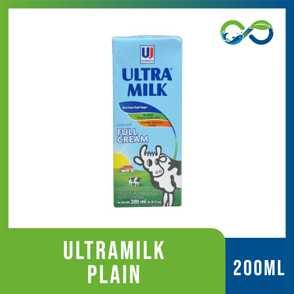 

[AquaEcoFarm] ULTRAMILK Susu segar UHT ultra milk Stroberi Chocolate Plain 200ml Bandung