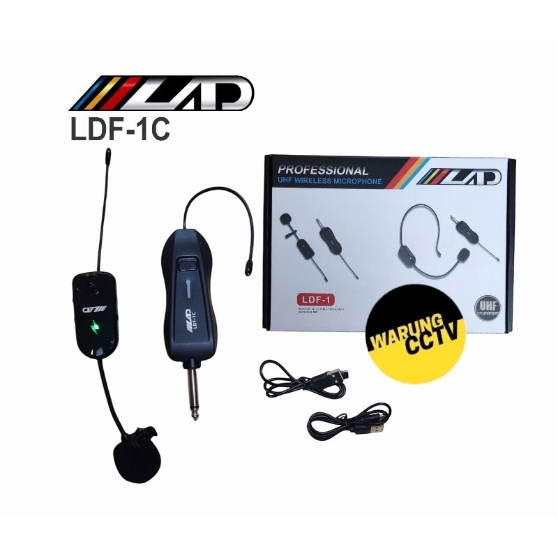 LAD LDF-1 MIC JEPIT WIRELESS TANPA KABEL PROFESSIONAL UHF WIRELESS MICROPHONE