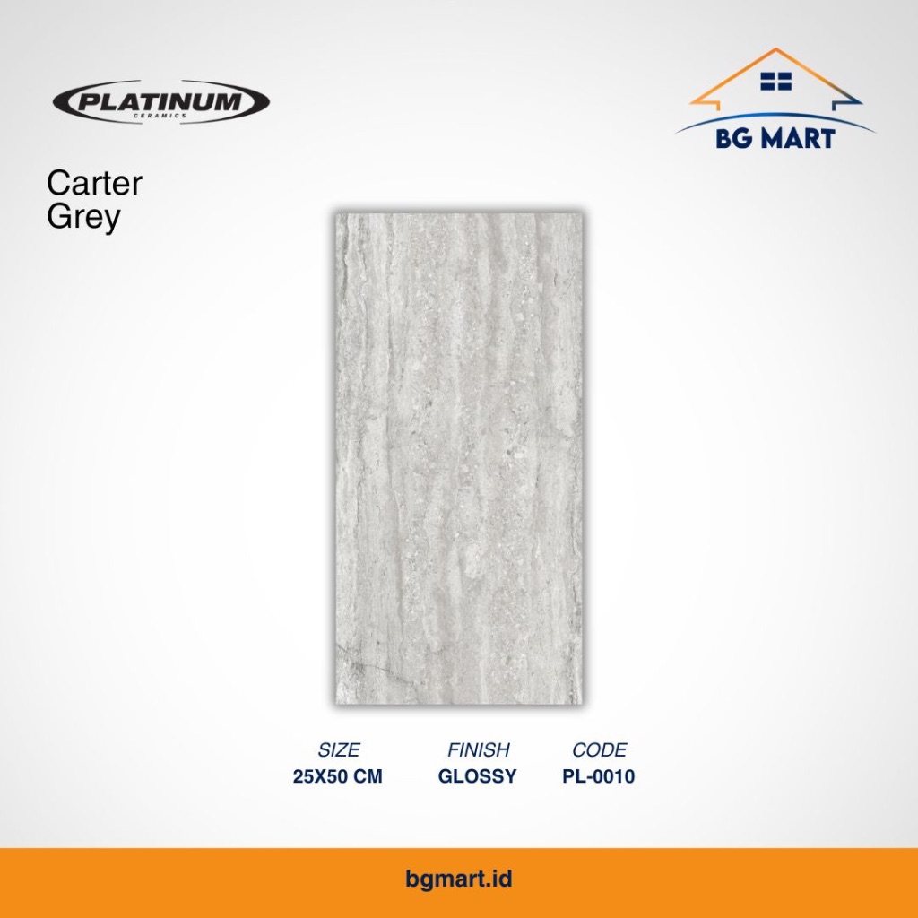 PLATINUM Keramik Dinding 25x50 Carter Grey KW A