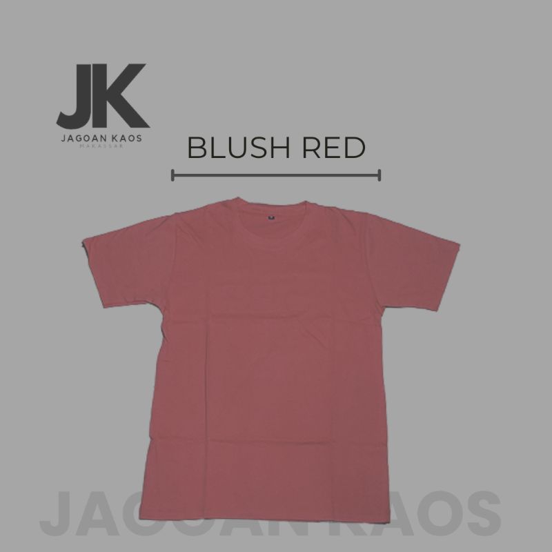 JAGOAN KAOS BLUSH RED PENDEK COMBED 24S UNISEX PREMIUM