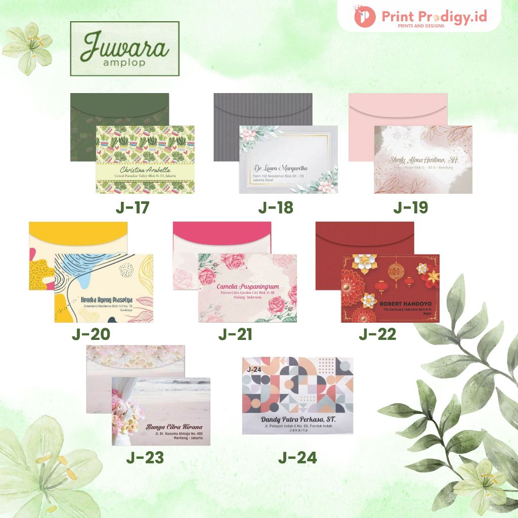 

Cetak Nama Amplop Kondangan / Pernikahan Amplop Juwara J18 - J24