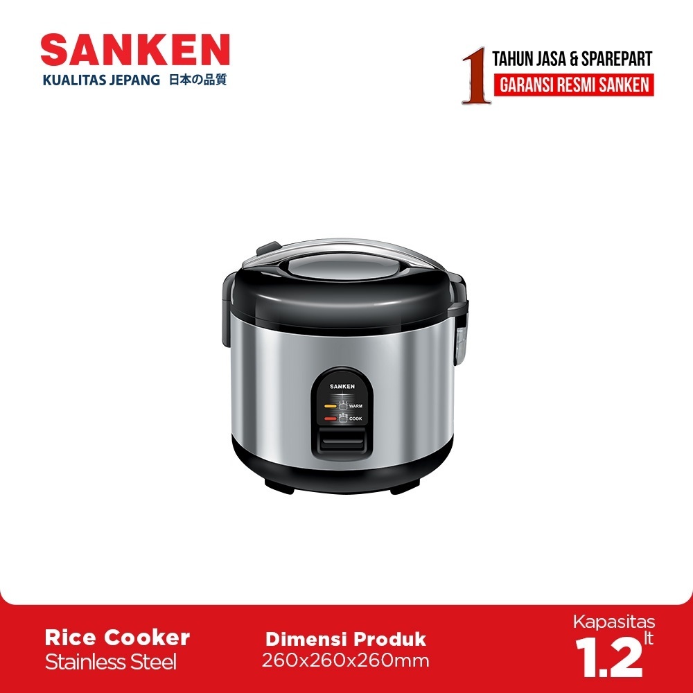 SANKEN Rice Cooker Stainless 1.2 Liter SJ-150