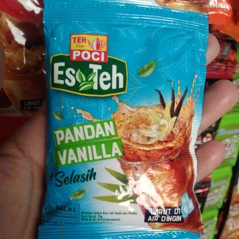 

Teh cap poci rasa pandan vanila + selasih minuman bubuk 24gram