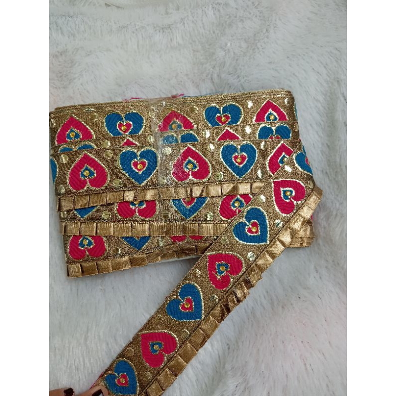 Renda Bordir/Renda pinggiran kebaya dress/renda hias