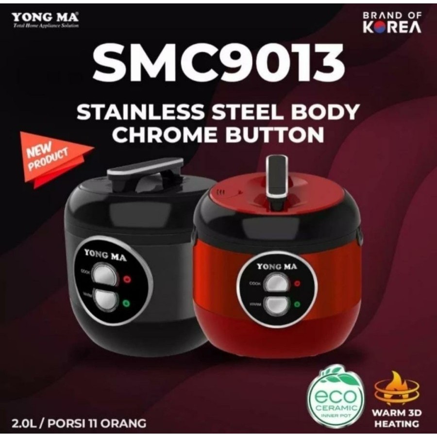 YONGMA SMC 9013/ Magic Com Rice Cooker Manual 2 Liter