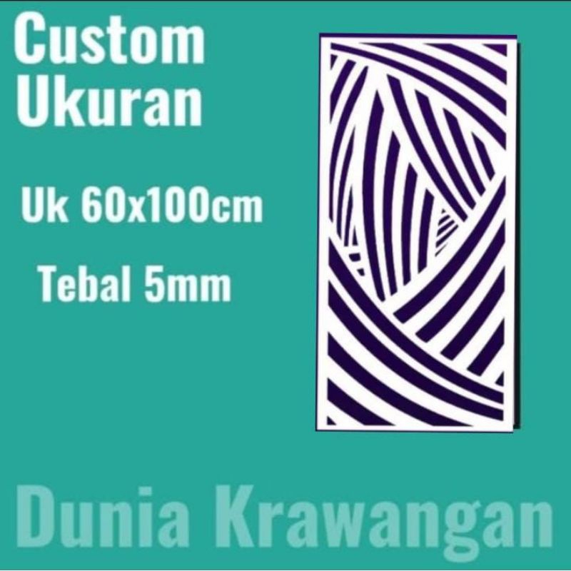 Cutting Krawangan pvc board uk 60x100cm tebal 5mm