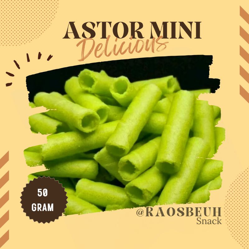 

Astor Mini Rasa Pandan Kemasan Hemat Jajanan Murah Snack Renyah