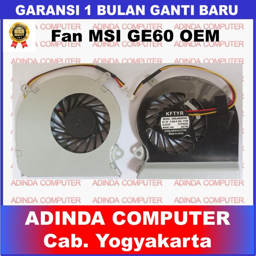 Kipas Cooling Fan MSI GE60 MSI GE60 16GA 16GC 16GH 16GF