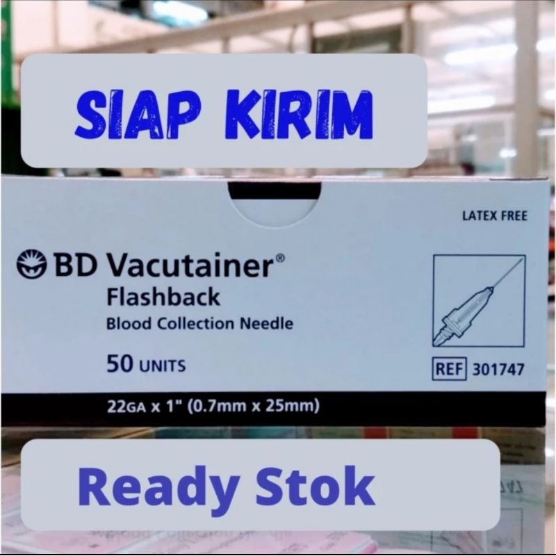 Jarum BD Vacutainer Flashback 22GA x 1" Blood Collection Needle