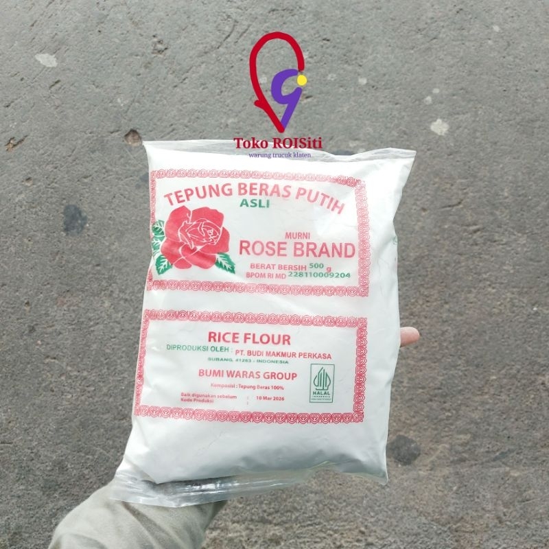 

(TRS) tepung beras putih rose brand 500g