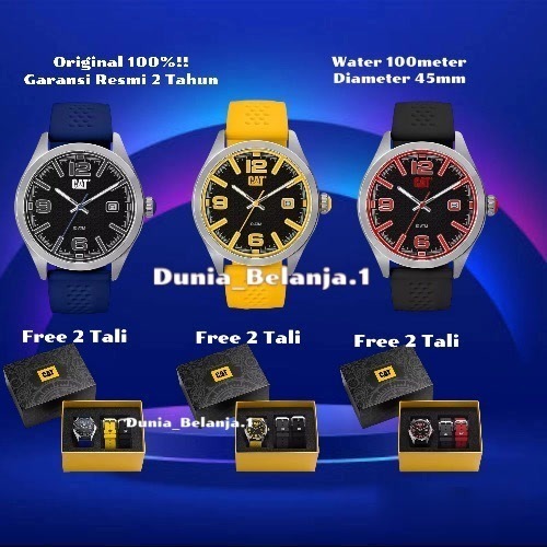 Original 100% Free Tali Caterpillar CAT QA.141.26.136 QA.141.21.138 QA.141.27.137 Jam Tangan Pria Ga