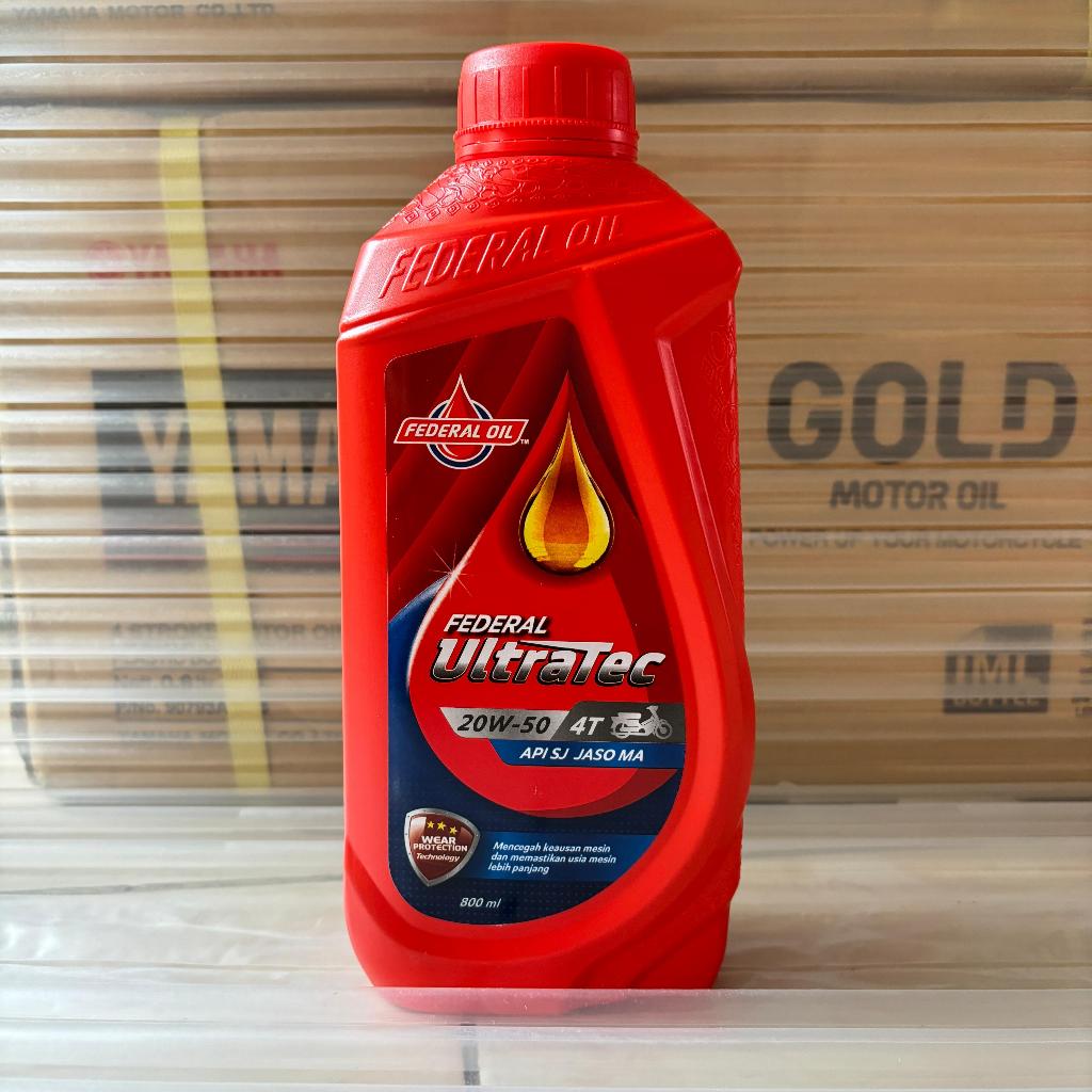 Flowbeeshop Ori/Asli Oli Motor Bebek Federal Ultratec Ultratek 800Ml 20W50
