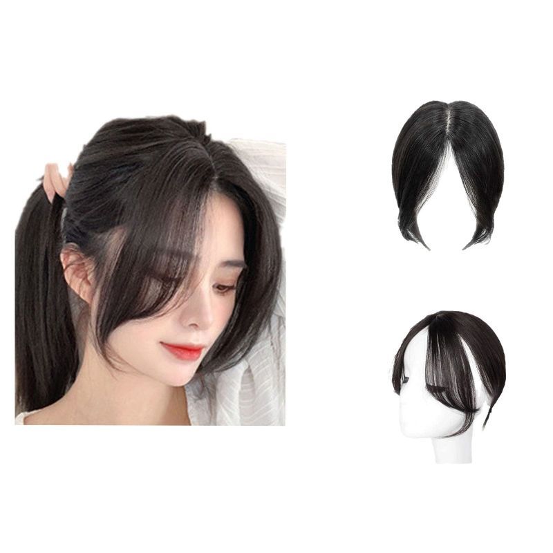 Poni Palsu Belah Tengah Penutup Botak Wanita Hair Clip Rambut Palsu