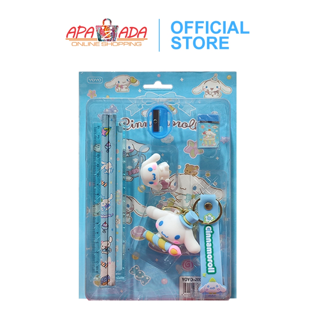 

D3W! Apazada - Paket Alat Tulis Set 6 in 1 Karakter Sanrio / Stationery Set Untuk Hadiah Anak