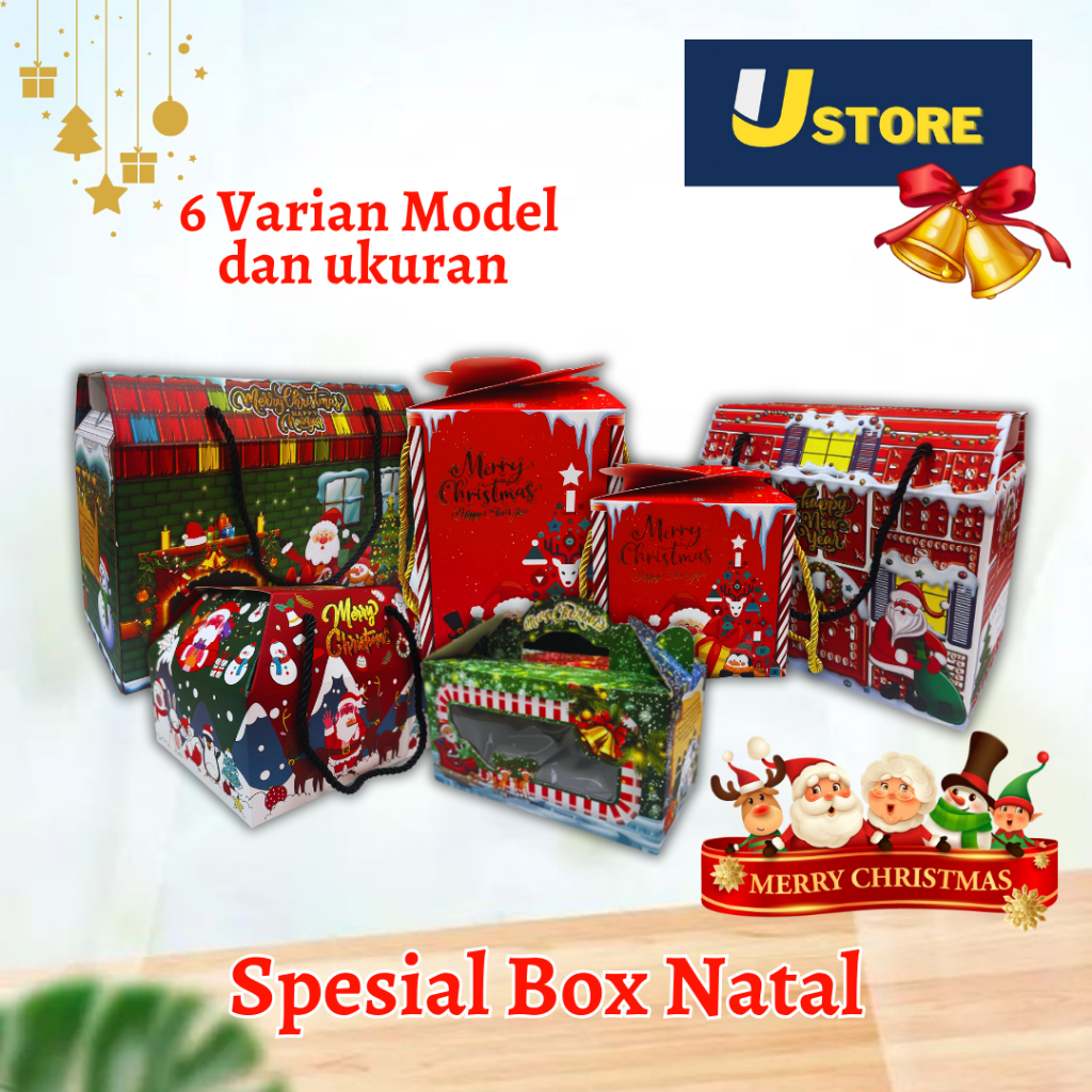 

Box Merry Chrismas - Dus Hampers Natal - Kotak Hadiah Special Hari Natal