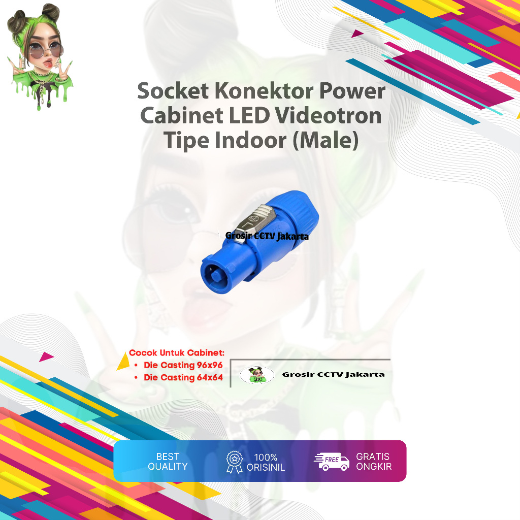 Maximus Socket Soket Konektor Indoor Power Cabinet Kabinet Videotron Male
