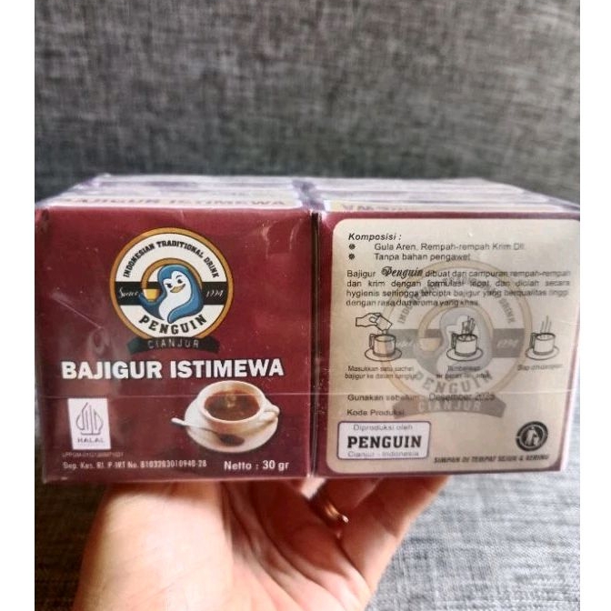 

Bajigur Istimewa Cap Penguin khas Cianjur 30gr isi 10 bks