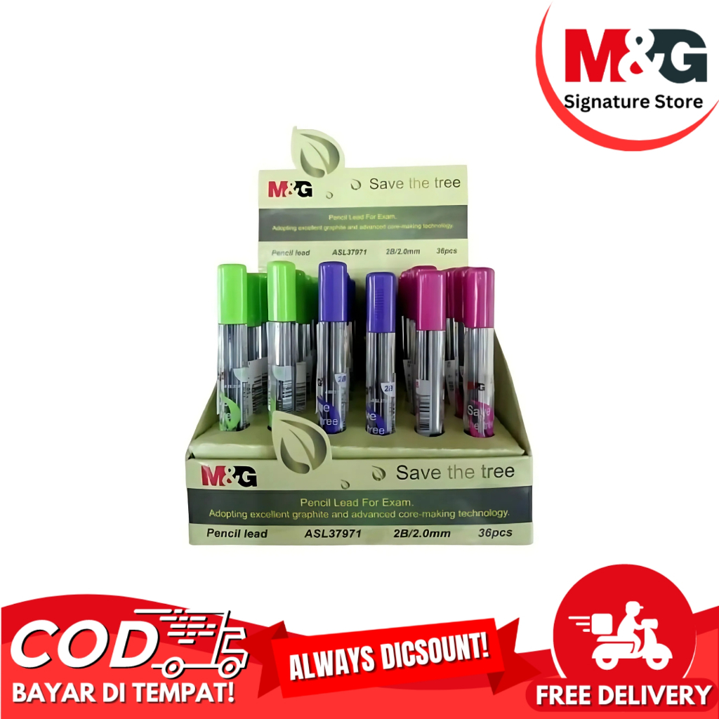 

Refil Pencil Mechanic 2B M&G #ASL37971 Isi Pensil Mekanik Ukuran 2.0 mm Isi 6 Pcs - 1 TUBE