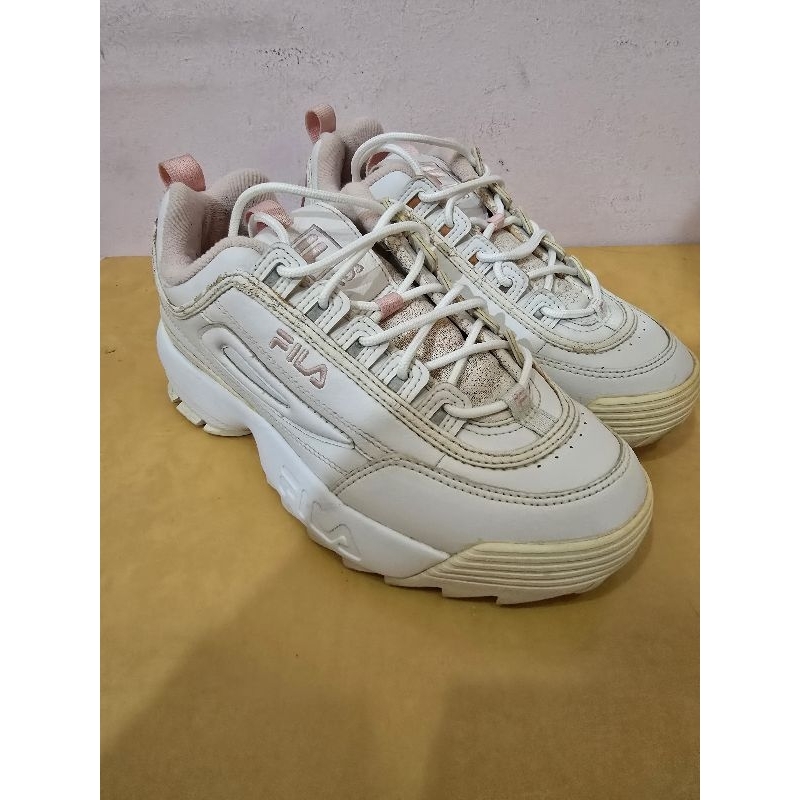 Fila disruptor pink white preloved  size 38