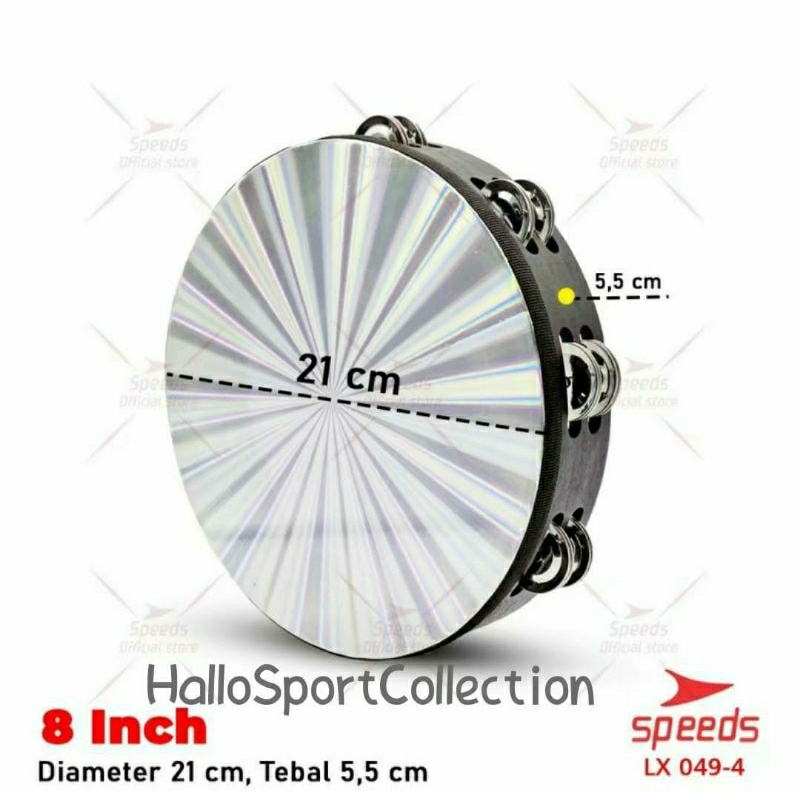 Tamborin hologram 8 INCH termurah