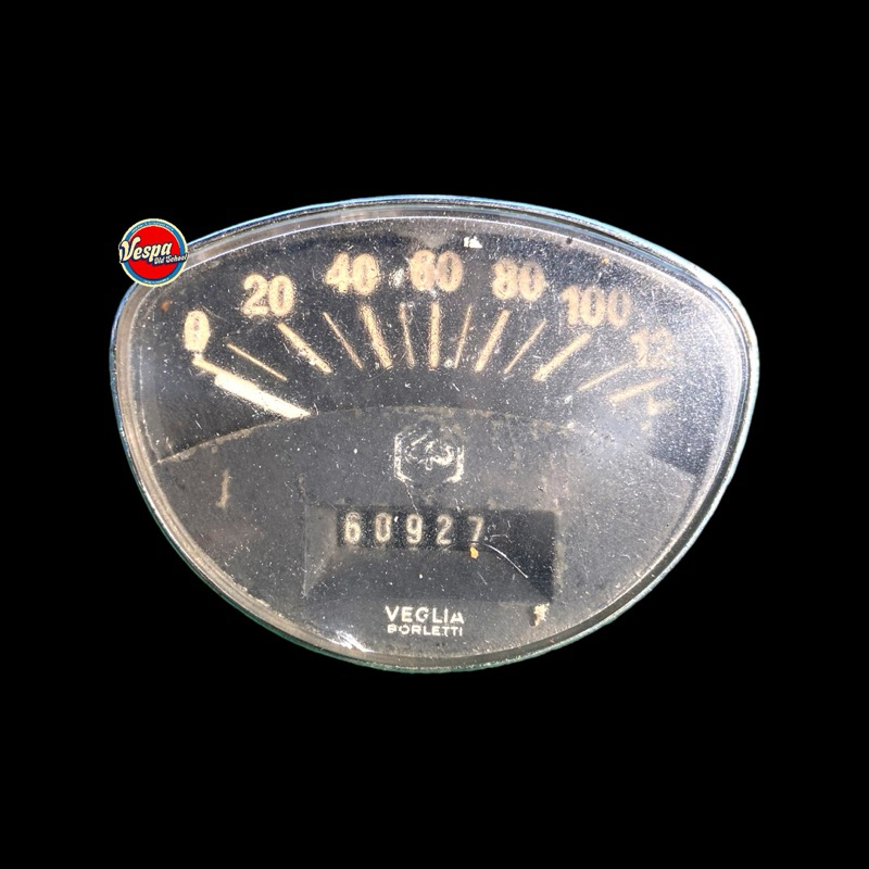 Speedometer Kerang Chung Layar Hitam Ori Vespa SPRINT VELOCE BAGOL