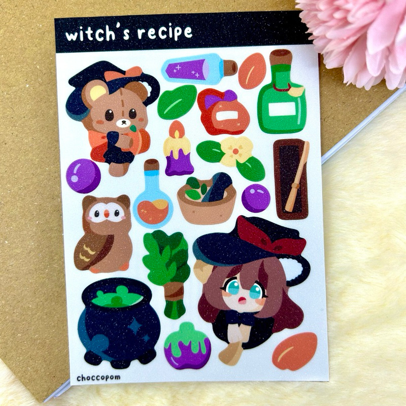 

Choccopom Deco Sticker Sheets - Witch’s Recipe