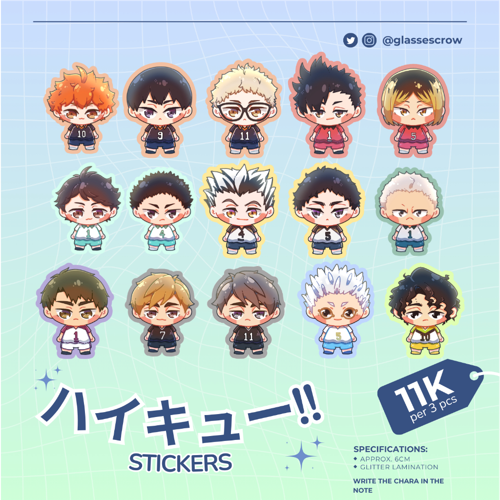 

Sticker Anime Haikyuu!! (Baca Deskripsi)