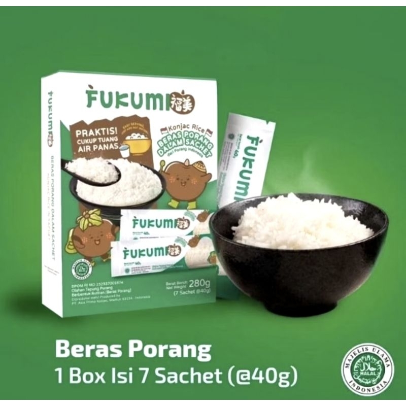 

FUKUMI !! BERAS PORANG|BOX 280 Gr isi 7 Sachet