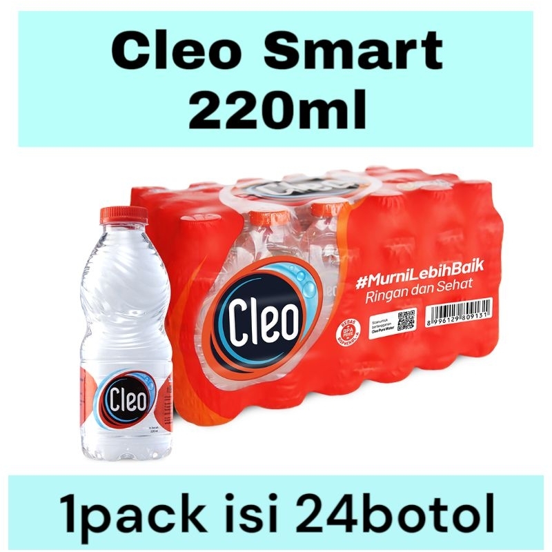 

Cleo Smart | Cleo Botol Mini - 220ml | 1pack isi 24botol