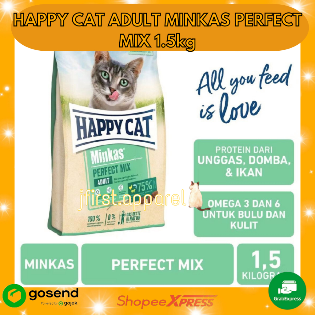 HAPPY CAT ADULT MINKAS PERFECT MIX 1.5KG | HAPPY CAT PERFECT MIX 1.5KG
