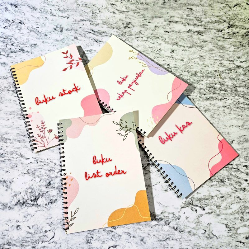 

[ spiral ] - BUKU KAS - BUKU REKAP PENJUALAN - BUKU LIST ORDER - BUKU STOCK BARANG - BUKU ONLINE SHOP AESTHETIC