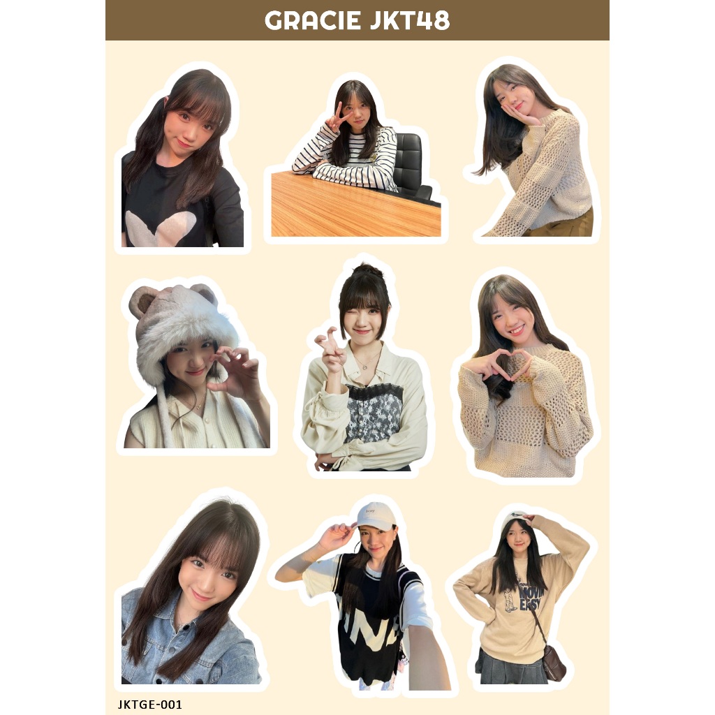 GRACIE STIKER JKT 48 I STIKER JKT 48 I JKT 48 NEW ERA I STIKER GRACIE JKT48 I STIKER HOLOGRAM JKT48