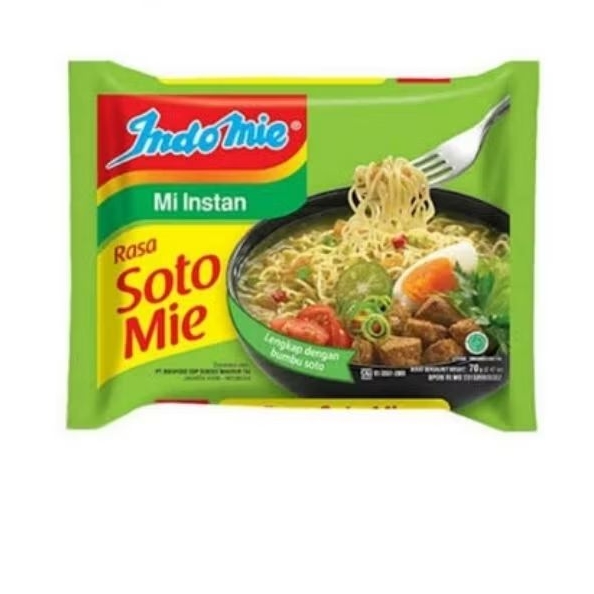 

Indomie kuah soto 69gram isi 1pcs