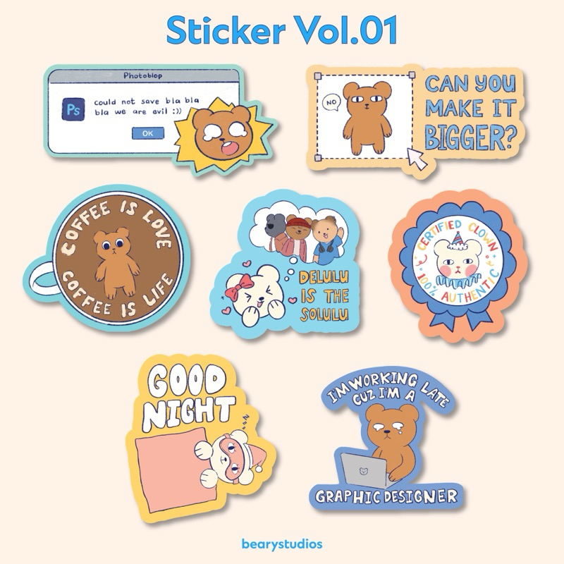 

Bear Stickers Vol. 01