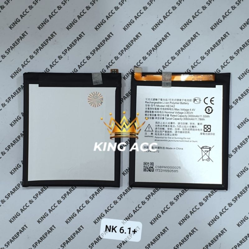 BATERAI BATRE BATTERY NOKIA 6.1 PLUS X6 X5 NOKIA 5.1 PLUS HE342