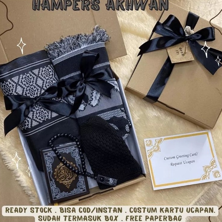 

Produk Baru FREE PAPER BAG HAMPERS KADO COWOK SET PAKET PECI TASBIH SARUNG AL QURAN KADO PRIA MUSLIM HADIAH RAMADHAN LEBARAN PUASA